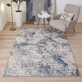 thumbnail image 6 of GENIMO 2'x10' Runner Rug, Washable Non Slip Soft Abstract Hallway Runner for Kitchen Entryway Laundry Room, Blue Greige, 6 of 7