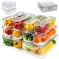 thumbnail image 1 of Juego de 10 Organizador de Refrigerador - Contenedores para Refrigerador con Tapas, Contenedores Organizadores pare Frutas y Verduras, Sin BPA, Organizadores para Refrigerador, 1 of 8
