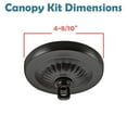 thumbnail image 4 of Aspen Creative 21516-11 Transitional Fixture Canopy Kit, 4-3/4 Diameter with Collar Loop, 1" Center Hole, Oil Rubbed Bronze, 1 Sets/Pack, 4 of 5