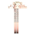 thumbnail image 3 of Clara Pucci 18K Rose Gold Round Cut 2Ct Natural Morganite Engagement Ring + Matching Band - Luxury Box Included, 3 of 7