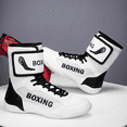 thumbnail image 5 of SKIUHS Men's High-Top Boxing Shoes with Adjustable Ankle Strap - Non-Slip Sole & Reinforced Ankle Support for Boxing Training & Matches, 5 of 7