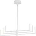 thumbnail image 4 of Pivot LED Collection Six-Light Satin White Modern Style Chandelier with Downlight, 4 of 7