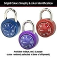 thumbnail image 3 of Master Lock School Locker 3 Digit Dial Combination Lock, Color Variety, 2 Pack, 3 of 9