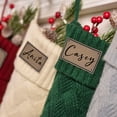 thumbnail image 4 of 2024 medias navideñas hechas punto nuevas personalizadas con parche de cuero de decoraciones navideñas, 4 of 4