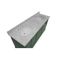 thumbnail image 3 of Harper 72" Double Bathroom Vanity with Sage Green Cabinet and Carrara Marble Top, 3 of 6