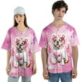 thumbnail image 4 of Faith Love Hope Bulldog Breast Cancer Awareness Survivor All Over Print 3D Baseball Shirt Dog Lover Gifts Idea Softball Sport - 02017, 4 of 6