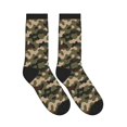 thumbnail image 4 of Women's Men's Green Army Camouflage Colorful Novelty Pattern Crew Athletic Socks, 4 of 7