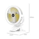 thumbnail image 3 of Ventilador portátil, versátil, de escritorio, recargable por USB con luz LED, con clip, 3 of 7