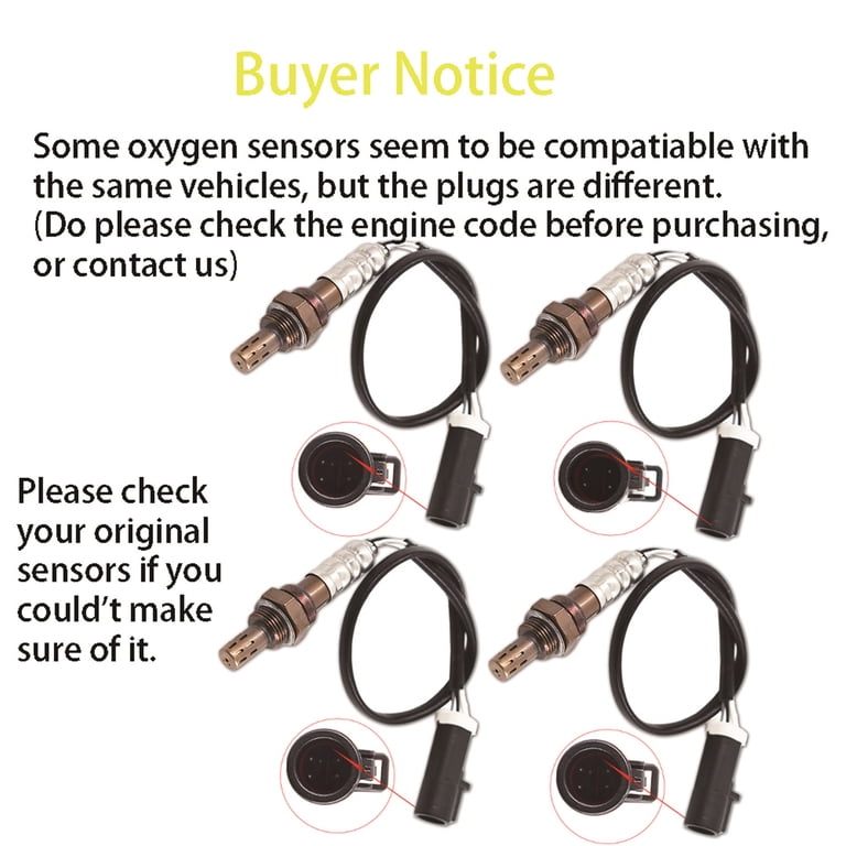 Set Of 4 Oxygen O2 Sensors – Fits Ford Mustang 3.8L / 4.0L / 4.6L / 5.0L / 5.4L (1995-2010)
