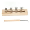 thumbnail image 2 of Scarf Knitting Looms, Compact Rectangle 32 Peg Sturdy Wooden Knitting Loom Multipurpose  for Gloves, 2 of 7