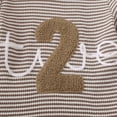 thumbnail image 5 of HCNTES Toddler Boy 2st Birthday Outfit One Chenille Patch Stripe Tee and Shorts 2-Piece Special Occasion Set Toddler Boy 2 Years Birthday Clothes, 5 of 9