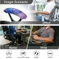 thumbnail image 7 of SCRAWLGOD Galaxy Blue Violet 4 Pieces Set Office Chair Cover with Arm Rest Protector Easy to Install Boss Chair Covers Anti-Dust Non-Slip Desk Chair Seat Slipcover, 7 of 7
