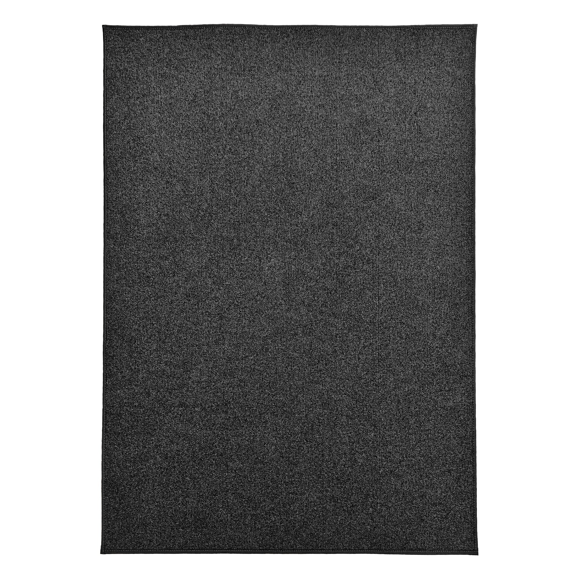 7'x8' Indoor - Outdoor Area Rugs and Runners Constructed with Superior PET Fiber Made from 100% Purified Recycled Bottles (Color: Black Ice)