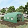 thumbnail image 6 of Gardening Walk-in Greenhouse 11.5'x10' with Galvanized Steel Frame, Mesh Door, and 6 Mesh Windows – Tunnel Hot House, 6 of 10