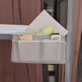 thumbnail image 4 of Hanging Storage Basket for Headboard, Bunk Bed, Dorm, Book, Phone, Magazine, Bed, Bedside Easy to Install (Dark Gray), 4 of 5