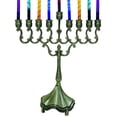 thumbnail image 1 of Majestic Giftware MN-HA19379P Hanukkah Menorah, 8-Inch, Pewter, 1 of 3