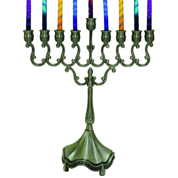 Majestic Giftware MN-HA19379P Hanukkah Menorah, 8-Inch, Pewter