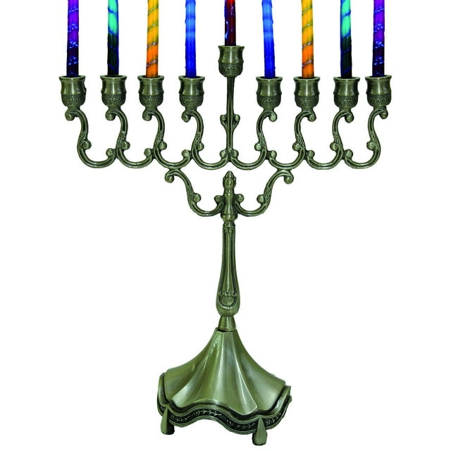 Majestic Giftware MN-HA19379P Hanukkah Menorah, 8-Inch, Pewter