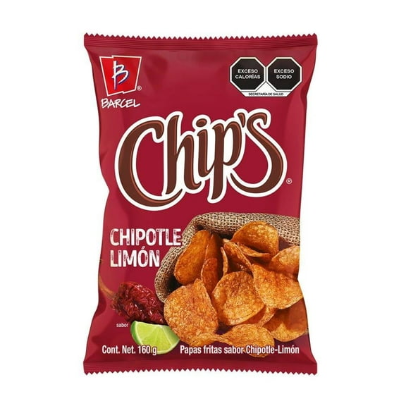 Papas Barcel chipotle limón 160 g