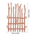 thumbnail image 2 of HOOWIFFY 1Set Miniature Fence Decoration Abs Brown Simulation Model For Mini Garden Decor Farm Scene Layout 3.94X2.36X0.04In, 2 of 5