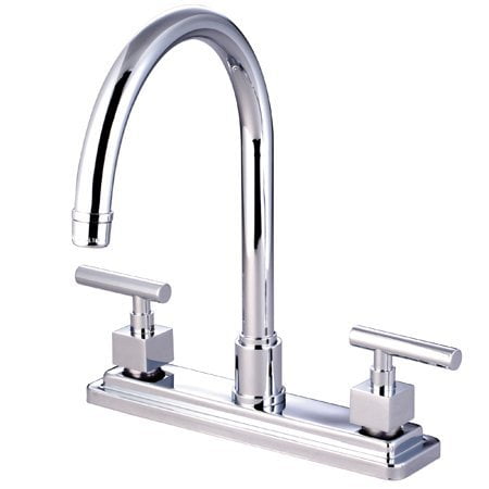 Kingston Brass Claremont Robinet de Cuisine Double Poignée 8 Pouces