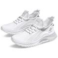 thumbnail image 1 of Zapatos casuales zapatos deportivos ligeros cómodos suela suave zapatos mujer tejido volador (G-2806 blanco 36), 1 of 8
