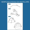 thumbnail image 4 of Abri Portable Instantané Résistant aux UV pour Camping Randonnée Voyage Pique-Nique Jardin Extérieur, 4 of 5