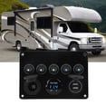 thumbnail image 4 of Yctze 5 Gang Switch Panel Waterproof 12-24V LED Switch P Toggle5 Gang Rocker Switch Marine Boat Rocker Switch Waterproof Rocker Switch Panel On Off Sw, 4 of 8