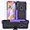 Purple, variant on for Samsung A11 Phone Case, Galaxy A11 Phone Case with Screen Protector, Shockproof Silicone Protective with Kickstand Hard Phone Cover for Samsung Galaxy A11 (Black)