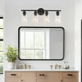 thumbnail image 5 of 4-Light Modern Vanity Light with Clear Glass Shade - Dimmable Bathroom Black Wall Lamp for Mirror, Kitchen, Hallway, 5 of 10