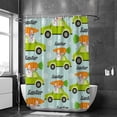 thumbnail image 2 of Coolnut Bath Shower Curtain Liners Easter Car and Rabbit Pattern 72x72in Polyester Waterproof with 12 Curtain Hooks, 2 of 6