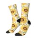 thumbnail image 1 of Balery Watercolor With Sunflowers Calcetas Largas con Estampado para Hombre y Mujer – Suaves y Transpirables, Talla Única (US 5-11), 1 of 6