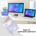 thumbnail image 2 of Conector Cat6 100x conector RJ45 Cat6 sin blindaje 8P8C Cable de red enchufes modulares de cristal FLhrweasw El nuevo, 2 of 7