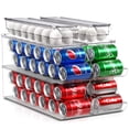 thumbnail image 1 of Sorbus Soda Can Organizer for Refrigerator and Egg Holder for Fridge Set, Stackable Can Holder Dispenser and Egg Holder with Lid for Fridge, Pantry, Freezer - BPA-Free, Clear Design, 1 of 7