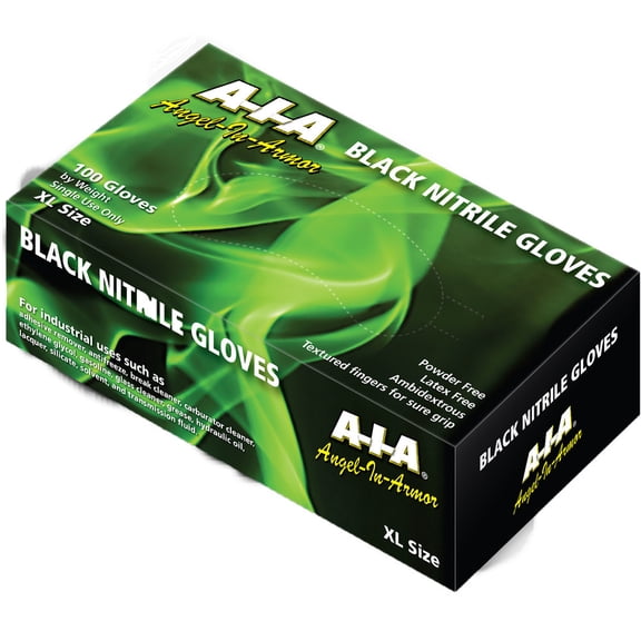 Black Nitrile Gloves Powder Free
