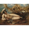 thumbnail image 2 of William Etty 18x14 Black Ornate Wood Framed Double Matted Museum Art Print Titled - A Young Women Reclining on a Fur Rug (1840s), 2 of 5