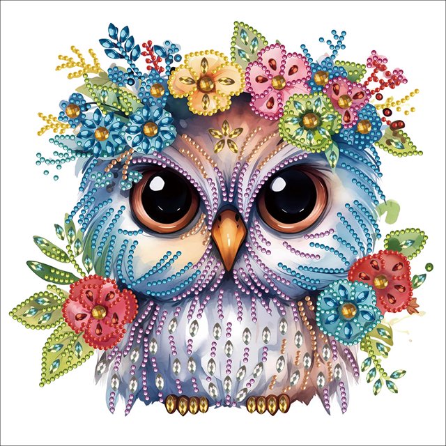 Pintura de Resina Diamante JShteea Serie Búho 30*30cm
