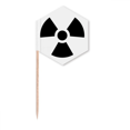 thumbnail image 1 of Dangerous Checal Toxic Radiation Pattern Toothpick Flags Cupcake Picks Party Celebration, 1 of 3