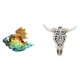 thumbnail image 1 of Figura de cabeza de toro de de cristal, animal marino, arte de pared, decoración, escultura artesanal, adorno para el hogar, la oficina, la e, 1 of 8