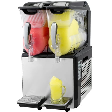 

BENTISM Commercial Slushy Machines 2x10L Double-Bowl Full Size Slush Frozen Drink Machine 900W Commercial Use