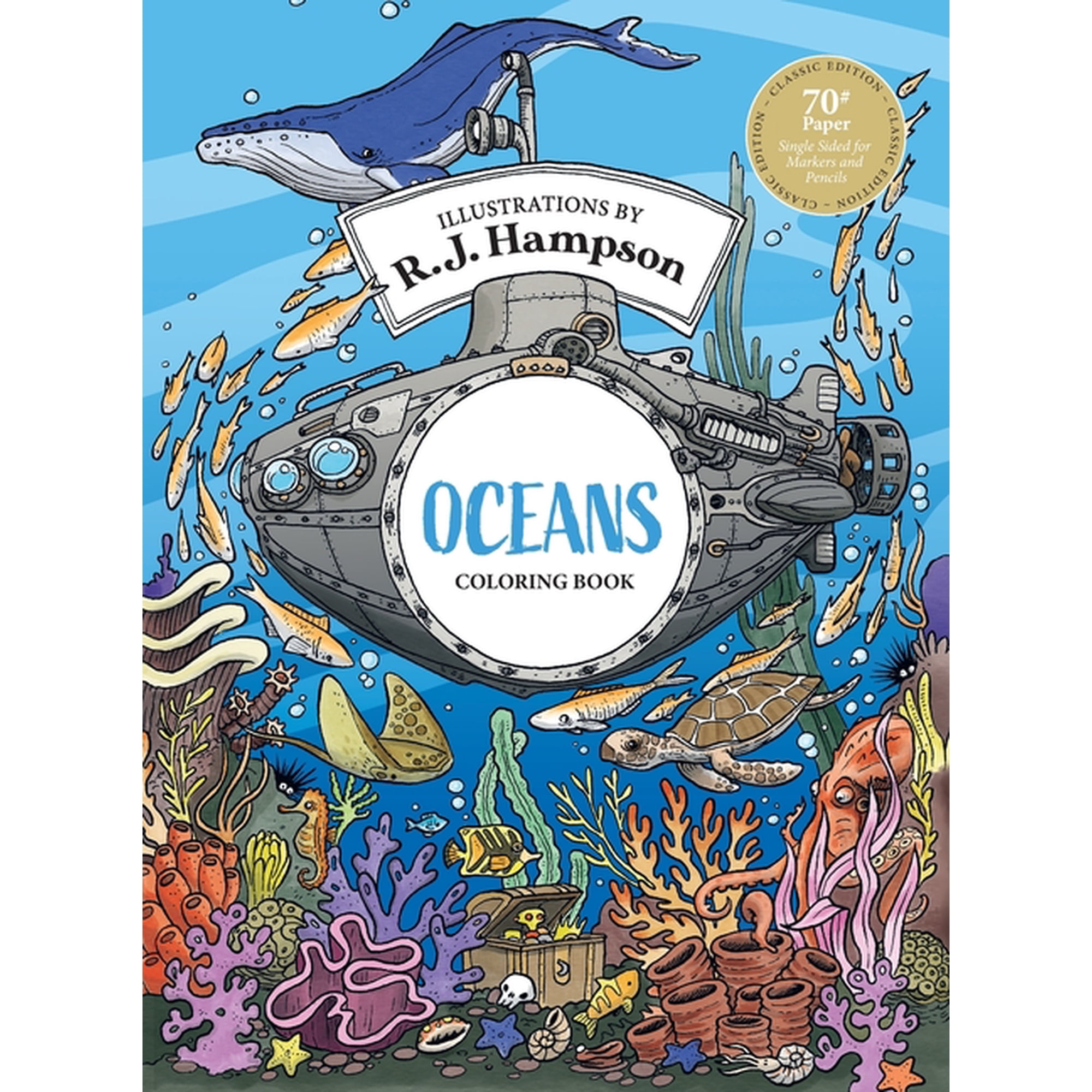 Oceans Coloring Book, (Hardcover)