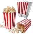 thumbnail image 1 of 50pcs Popcorn Boxes Red And White Striped, Small Paper Candy Containers, Retro Popcorn Bags For Party, Birthday, Movie Night, 1 of 5