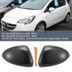 thumbnail image 2 of Reemplazo de tapa de espejo retrovisor lateral izquierdo y derecho de fibra de carbono negra para Vauxhall/Opel Corsa D Corsa E 2006-2019, no para espejos con luz de señal de giro, 2 of 7