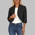 thumbnail image 2 of Women's Casual Cropped Stand Collar Short Sleeve Jacket Stylish Versatile Layering Piece for Daily Wear and Outfits, 2 of 2