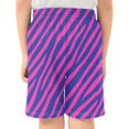 thumbnail image 3 of Pink Zebra Pattern Athletic Shorts Breathable with Comfort Fit Drawstring Casual Sweatshorts X-Small, 3 of 9