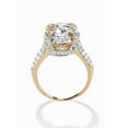 thumbnail image 2 of PalmBeach Jewelry 2.96 TCW Round Cubic Zirconia Pave 14k Gold-plated Sterling Silver Ring, 2 of 6