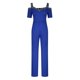 thumbnail image 4 of ICHUANYI Clearance Women Print Jumpsuit Pajamas Casual Short Sleeve Wide Leg Pants(Blue, XXL) ICHUANYI WER2023081015786, 4 of 8