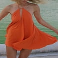 thumbnail image 2 of Robe Formelle pour Femmes à Col Licou, Ample, Dos Nu, Mini Robe de Soirée, 2 of 7