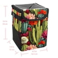 thumbnail image 5 of Cactus Foldable Mini Trash Can for Car with Lid, Leak-Proof, and Hanging Storage Bag - Car Trash Can, 5 of 6