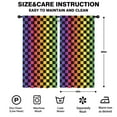 thumbnail image 2 of Blackout Kids Curtains,Rainbow Checkerboard Childrens Insulated Curtains Set Of 2,Bedroom Essentials,Toddler Room Decor 42"x84"(106x213cm), 2 of 4